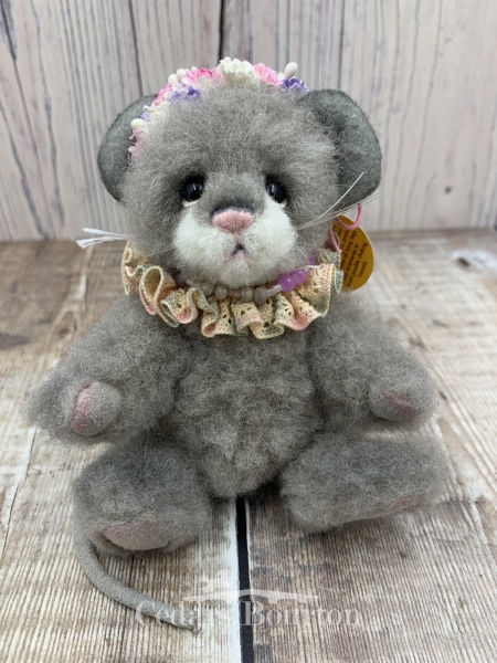 Charlie Bears Pearl Grey Minimo Mouse Wool 14cm Limited Edition MM206066A 