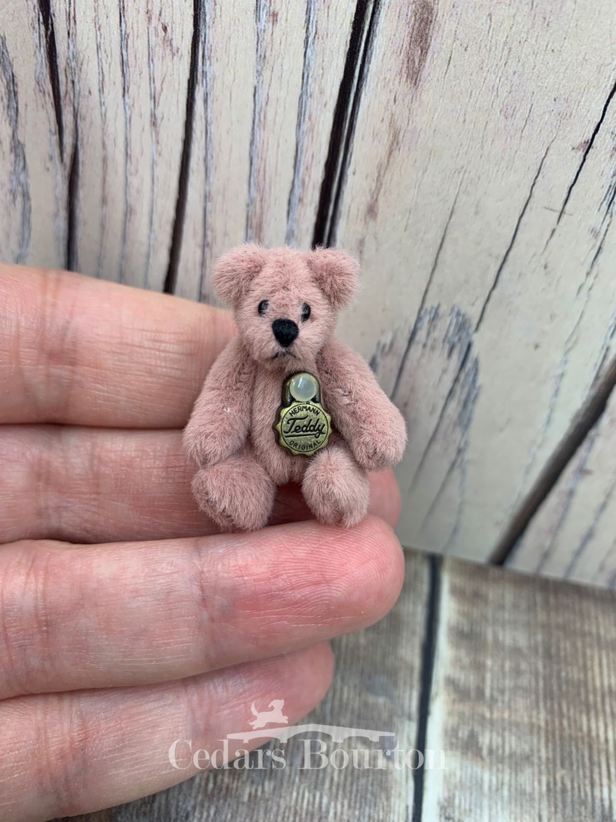 15447 4cm Miniatur rosa Teddybär von Teddy Hermann in Geschenkbox 