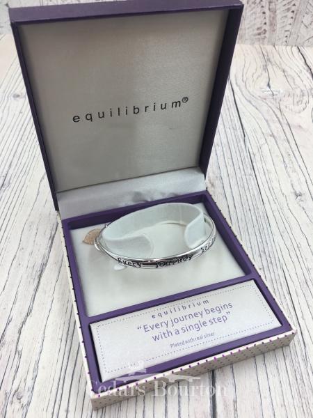 Equilibrium 2 Tone Tree of Life Bangle Journey Bracelet Jewellery Engraved Gift